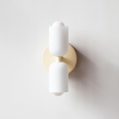 niuniaj Wandleuchte innen,2 Flammig Wandleuchte Innen,Up and Down Wandlampe,E27 Wandbeleuchtung,Modern Weiß Wandlampe für Wohnzimmer Schlafzimmer Flur Balkon Treppe Kinderzimmer Büro Schminktisch von niuniaj