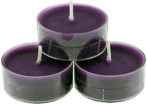 20 dänische Teelichter farbig durchgefärbt, verschiedene Farben zur Auswahl, von Nordlicht-Kontor (Aubergine - Lila) von nk candles