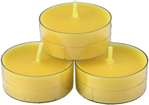 nk candles 20 dänische Teelichter farbig durchgefärbt, Auswahl, von Nordlicht-Kontor (Gelb) von nk candles