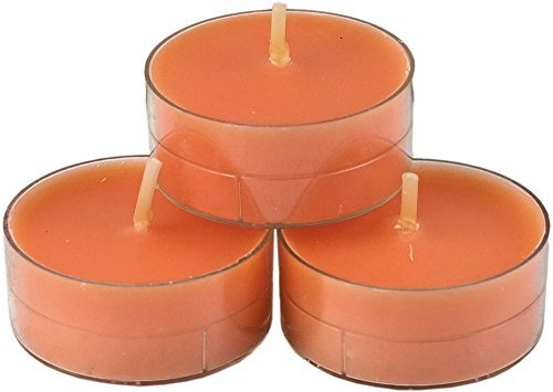 nk candles 20 dänische Teelichter farbig durchgefärbt, Auswahl, von Nordlicht-Kontor (Orange) von nk candles