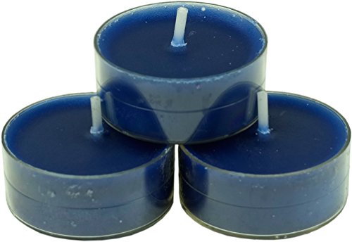 nk candles 20 dänische Teelichter farbig durchgefärbt, Auswahl, von Nordlicht-Kontor (Blau) von nk candles