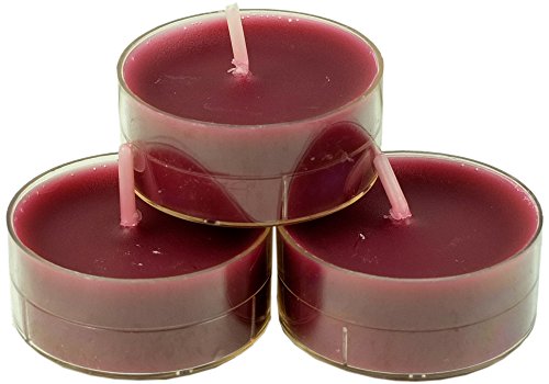 nk candles 20 dänische Teelichter farbig durchgefärbt, Auswahl, von Nordlicht-Kontor (Bordeaux - Rot) von nk candles