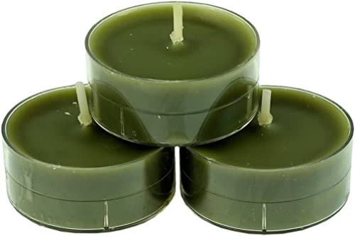 nk candles 20 dänische Teelichter farbig durchgefärbt, Auswahl, von Nordlicht-Kontor (Farn - Grün) von nk candles