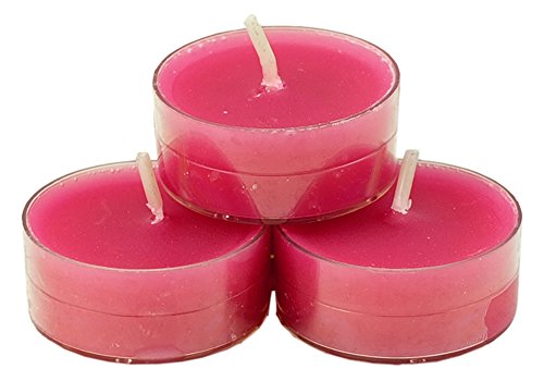 nk candles 20 dänische Teelichter farbig durchgefärbt, Auswahl, von Nordlicht-Kontor (Rosa) von nk candles