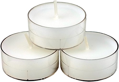 nk candles 20 dänische Teelichter farbig durchgefärbt, Auswahl, von Nordlicht-Kontor (Weiß) von nk candles