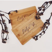 2Er Set Frühstücksbrettchen Für Verliebte Mit Spruch Liebe von nkcollectiondeshop