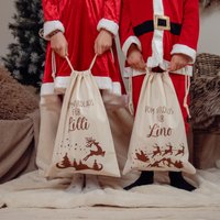 Nikolaussack Personalisiert Mit Namen Rentier Hirsche Motiv Nikolausstiefel Nikolausbeutel von nkcollectiondeshop
