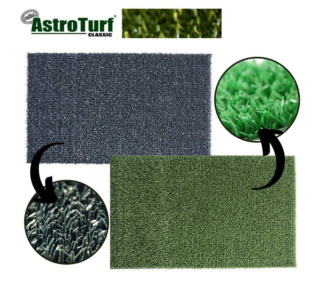 Fußmatte Außenmatte Fußmatte Astro Turf Grau Grün 60x40cm 55x90 cm, nm_trade, 40x60cm, AstroTurf, Hohe Farbbeständigkeit, Abriebfest, Rutschsicher von nm_trade