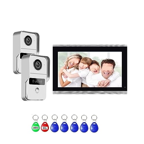 7 "Smart WiFi Wohn Video Türsprechanlage Intercom System Touchscreen RFID Drahtlose Tür Eingang Für Wohnung Haus Villa(Size:HD-10 Zoll 2V1) von nmbhus