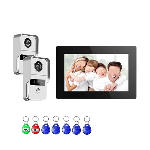 7 "Smart WiFi Wohn Video Türsprechanlage Intercom System Touchscreen RFID Drahtlose Tür Eingang Für Wohnung Haus Villa(Size:HD-7inch 2V1) von nmbhus