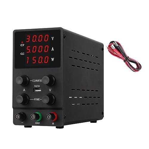 Schwarze 4-stellige Schaltung Gleichstromversorgung Laborwartung Werkbank Spannungsregler(S-30V10A SPS3010) von nmbhus