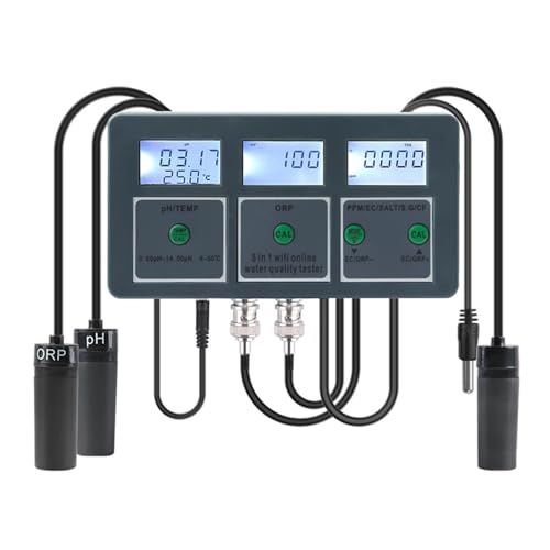 WiFi Tuya Smart PH ORP TDS EC SALZ S. G TEMP CF Monitor Meter Online Aquarium Wasserqualität Tester Datenlogger Controller WiFi Tuya Smart PH ORP TDS EC SALZ S. G TEMP CF Monitor Meter Online Aquarium Wasserqualität Tester Datenlogger Controller von nmbhus