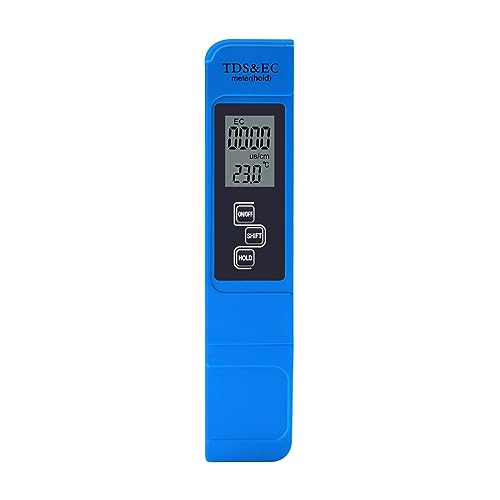 nmbhus 3in1 EC Meter TDS Temperatur Leitfähigkeit Tester Messstift Wasserqualität Messstift 0-9999pm for Schwimmaquarien (Color : Not Backlit) von nmbhus