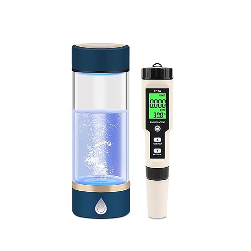 nmbhus Digitaler pH-Orp H2 TEM Analysierer Monitor, ATC, Wasserstoffgenerator, Wassergenerator, Flasche, Farbe: H2 Kugelschreiber, Blau nmbhus Digitaler pH-Orp H2 TEM Analysierer Monitor, ATC, Wasserstoffgenerator, Wassergenerator, Flasche, Farbe: H2 Kugelschreiber, Blau von nmbhus