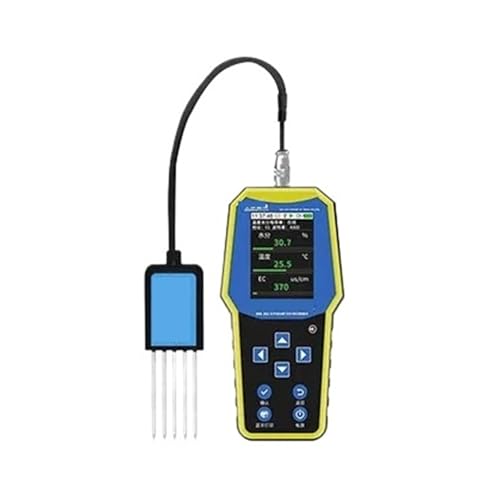 nmbhus LCD-Bodendetektor Temperatur Und Feuchtigkeit + EC + PH + NPK 7 In 1 Sensor Nährstoffe Können Angeschlossen Werden(NPK Storage-EC-PH) von nmbhus