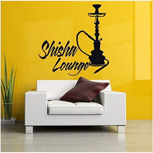 Vinyl Aufkleber Wandbild Applique Wanddekoration Poster Kunst Shisha Shisha Shisha House Cafe Rauch Shop Shop Outdoor Zeichen 56X56 Cm von nmwdu