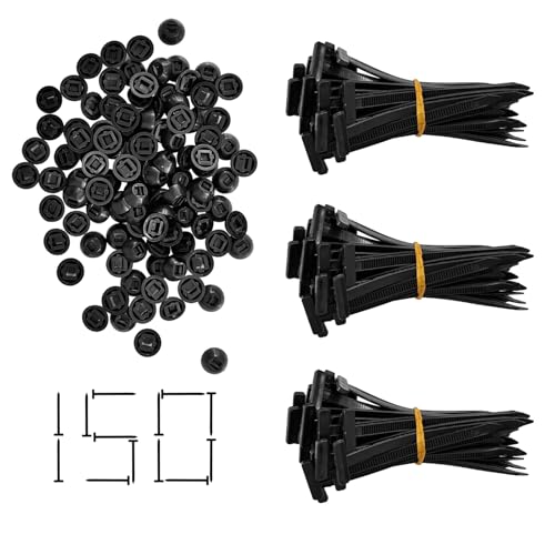 30/100/150 Stück Nylon Universal-Kabelbinderschnallen – strapazierfähige, selbstsichernde Nylon-Kabelbinder-Halter-Clip, Mehrzweck-Universal-Kabelbinder-Werkzeug für schnelle Befestigung 30/100/150 Stück Nylon Universal-Kabelbinderschnallen – strapazierfähige, selbstsichernde Nylon-Kabelbinder-Halter-Clip, Mehrzweck-Universal-Kabelbinder-Werkzeug für schnelle Befestigung von nnOuOnn