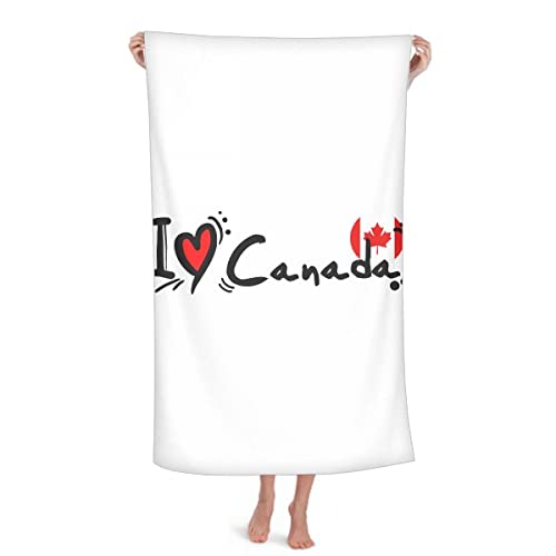 Decke mit Aufschrift "I love canada", Herz, weich, warm, Flanell von no/no