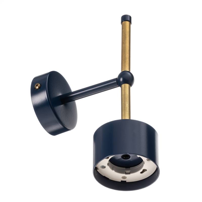 Arena Wandlampe Leuchte Wandbeleuchtung Blau Gold Metall Led Gx53 Austauschbar B-Ware von no name