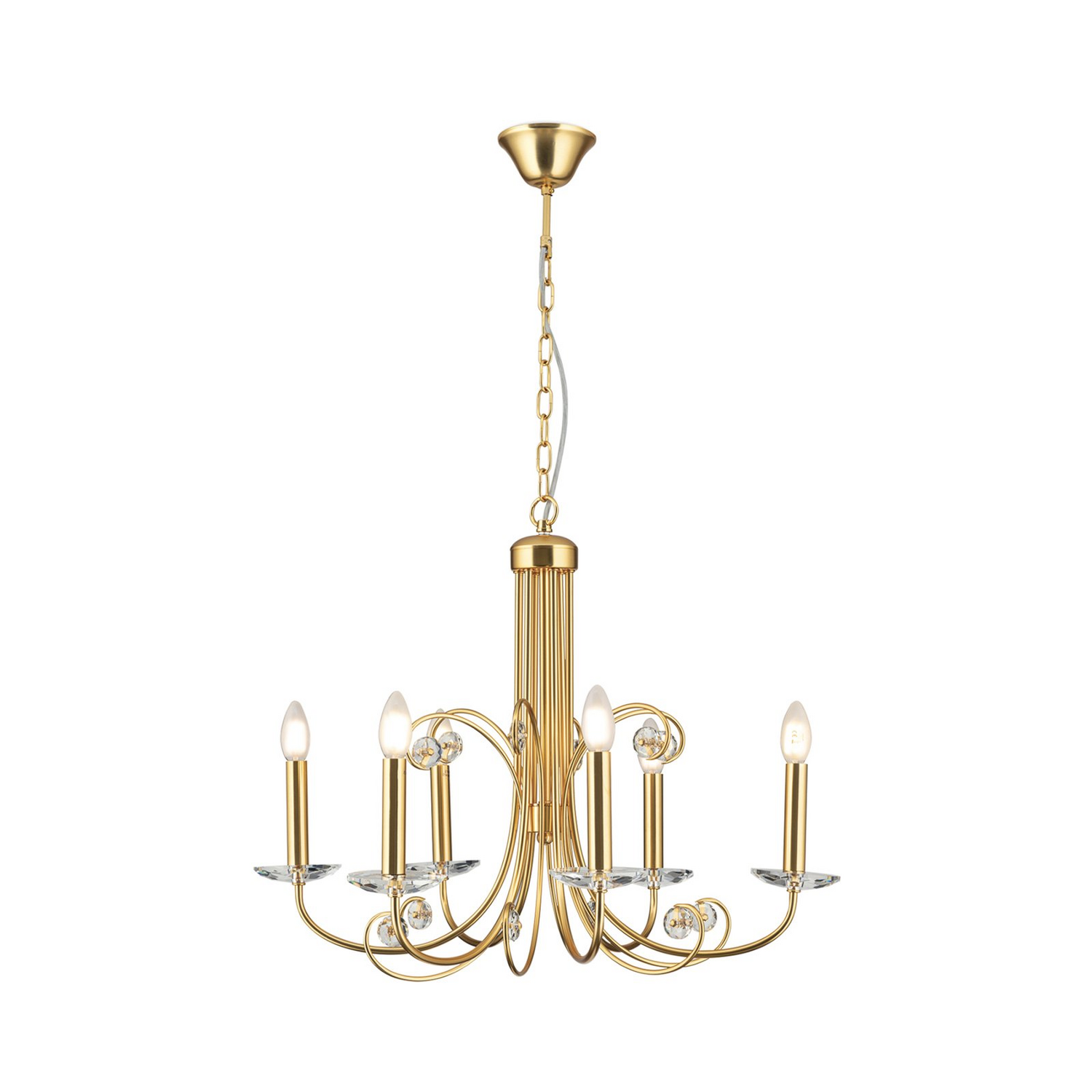 Ariane Kronleuchter Deckenleuchte Goldfarben Kristall 6 Flammig Lampe Leuchte B-Ware Ariane Kronleuchter Deckenleuchte Goldfarben Kristall 6 Flammig Lampe Leuchte B-Ware von no name