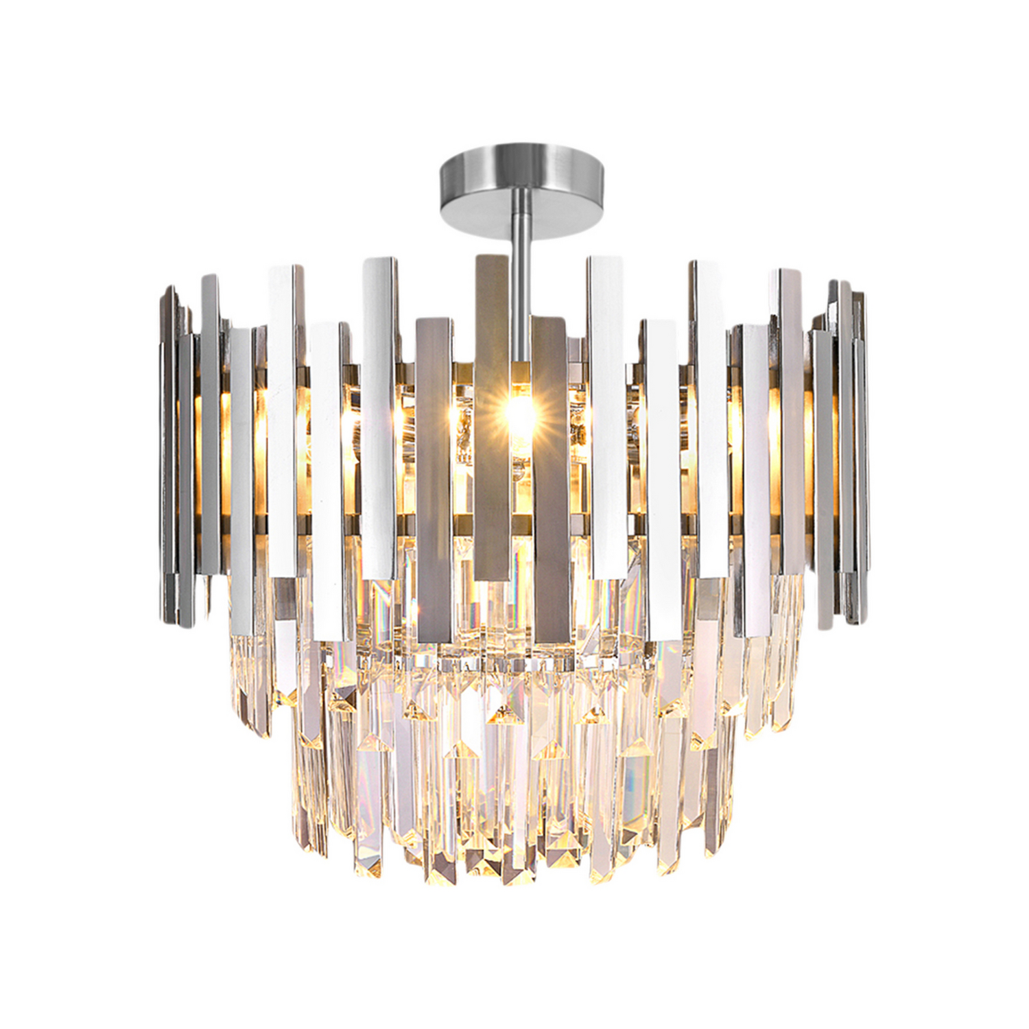 Aspen Deckenlampe Leuchte Chromfarben Glaskristall ø 45 Cm Metall Lampe Leuchte B-Ware Aspen Deckenlampe Leuchte Chromfarben Glaskristall ø 45 Cm Metall Lampe Leuchte B-Ware von no name