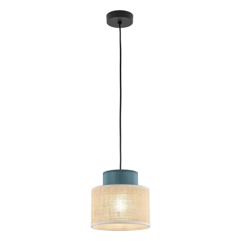 B-Ware Hängeleuchte Duo Juteschirm Petrol Naturbraun ø 20 Cm Hängelampe Lampe Leuchte von no name