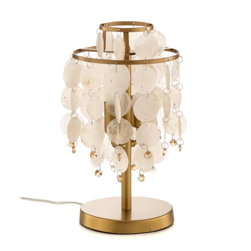 B-Ware Tischleuchte Ruben Mit Perlmuttscheiben Nachttischlampe Leuchte Leselampe E27 B-Ware Tischleuchte Ruben Mit Perlmuttscheiben Nachttischlampe Leuchte Leselampe E27 von no name