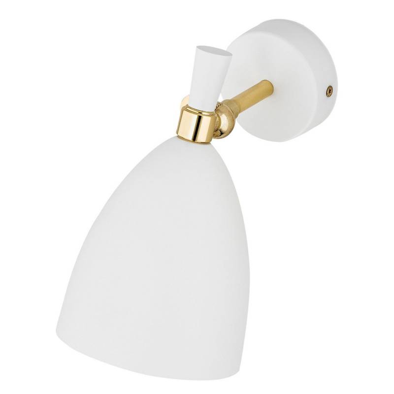 B-Ware Wandleuchte Cyntia Schwenkbar Weiß Messing Wandlampe Lampe Leuchte Spot Licht von no name