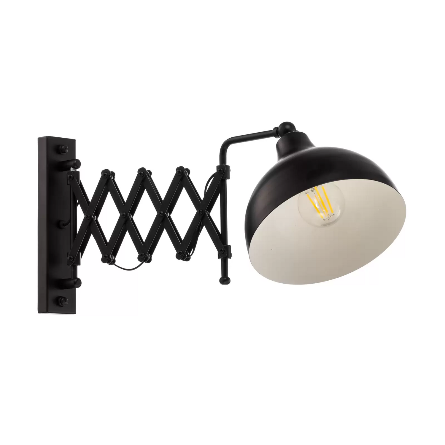 B-Ware Wandleuchte Hap 9082 Bsy Mit Scherenarm Schwarz Wandlampe Lampe Leuchte Spot von no name
