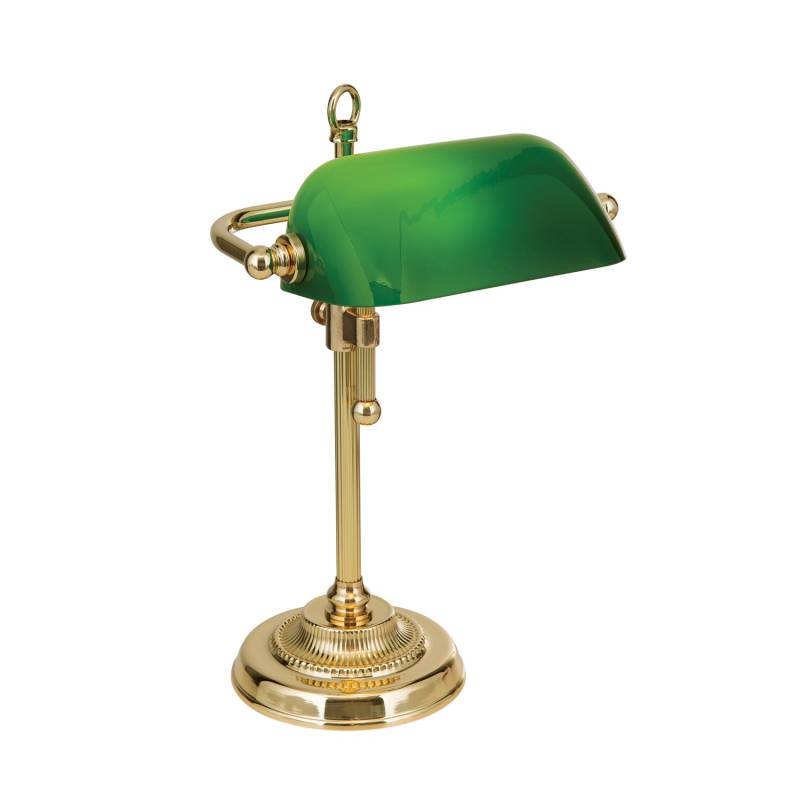 Bankerlampe Harvard messing grün Höhe 32 cm Lampe Leuchte Spot Stehlampe Licht von no name