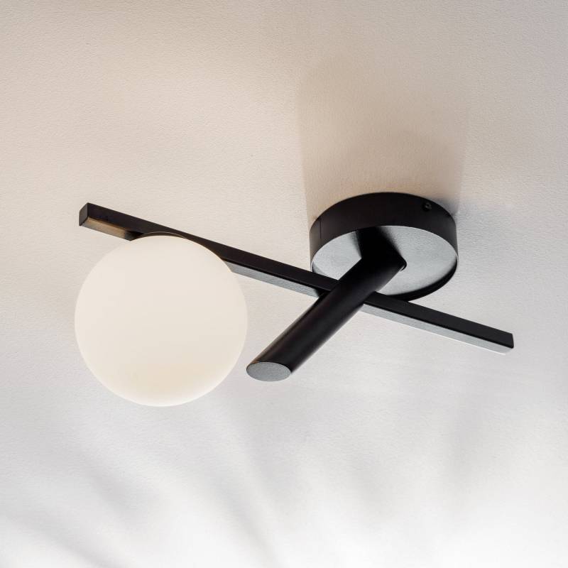 Deckenleuchte Baleo Schwarz Opal Einflammig Deckenlampe Lampe Leuchte Spot Licht B-Ware von no name