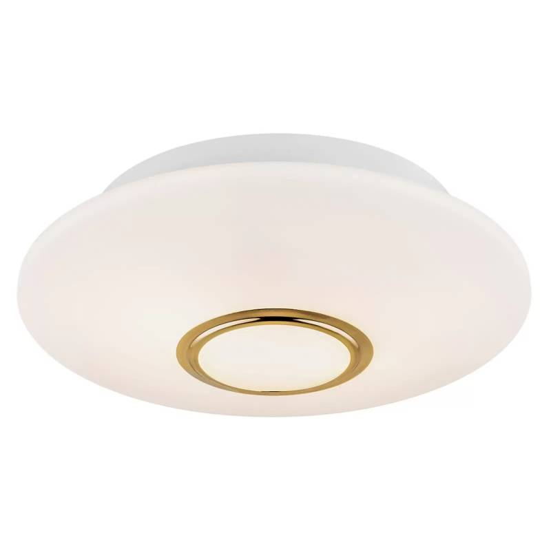 Deckenleuchte Cyril Aus Glas Weiß Messing Deckenlampe Leuchte Flurlicht E27 B-Ware von no name