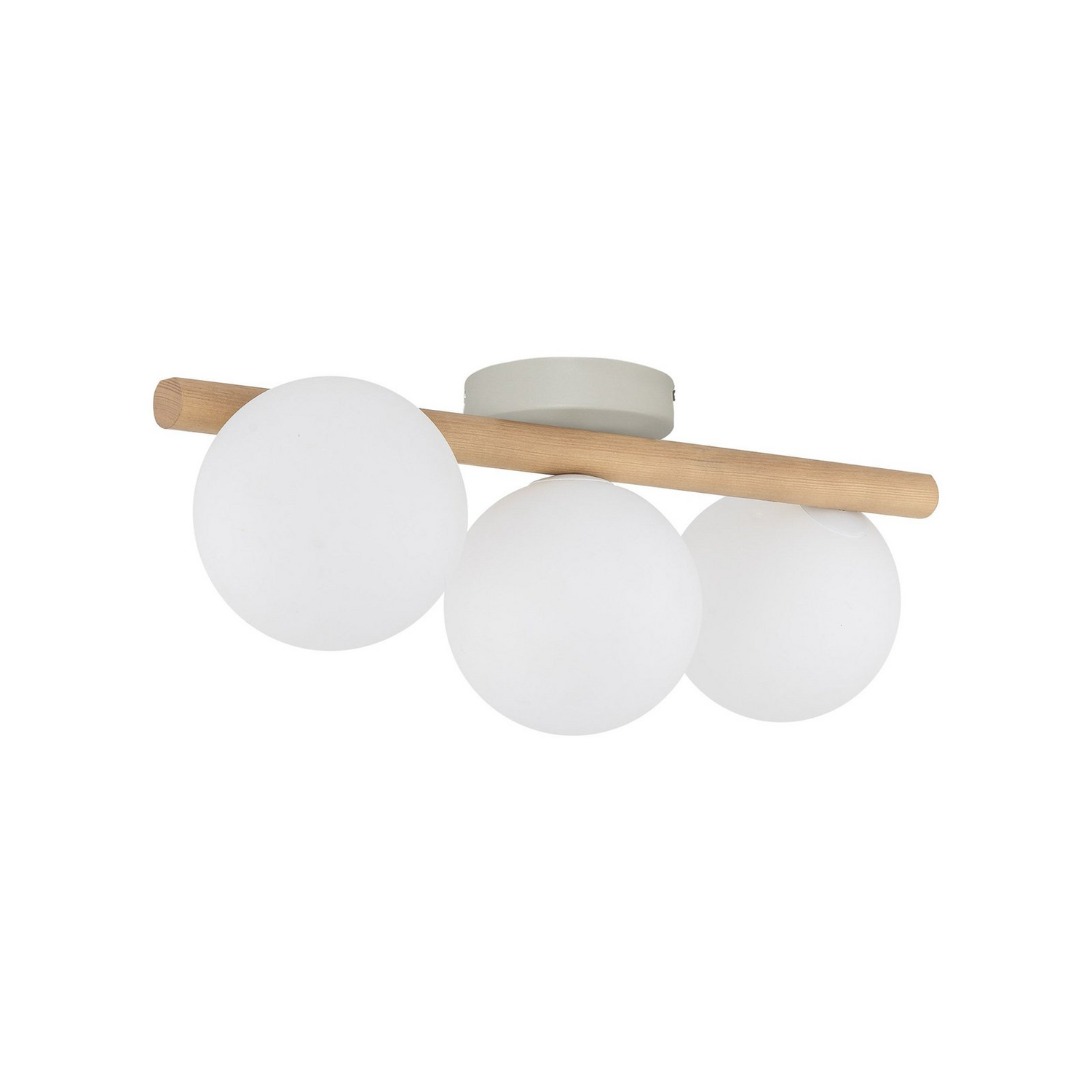 Deckenleuchte Estera Opalglas Holz Dreiflammig Deckenleuchte Lampe Leuchte Spot B-Ware von no name
