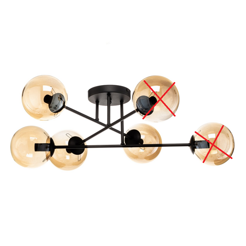 Deckenleuchte Glassy Glas Amber Deckenlampe Pendelleuchte Siehe Text/Foto B-Ware von no name