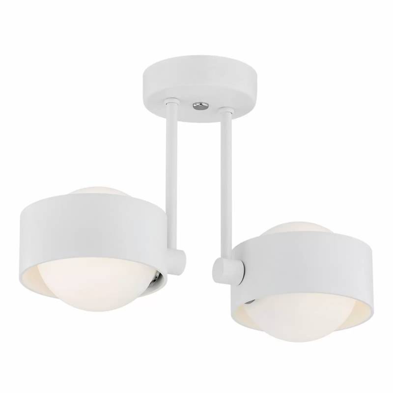Deckenleuchte Mado Aus Stahl Weiß Zweiflammig G9 Deckenlampe Lampe Leuchte Spot B-Ware von no name