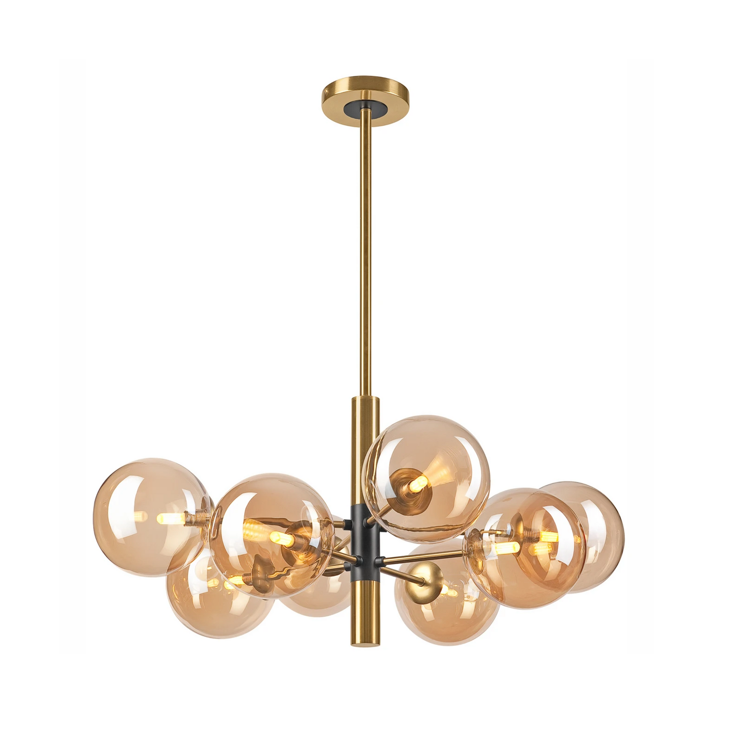Deckenleuchte Natalia 8 Flammig Glas Gold Deckenlampe Lampe Leuchte Spot Licht B-Ware von no name