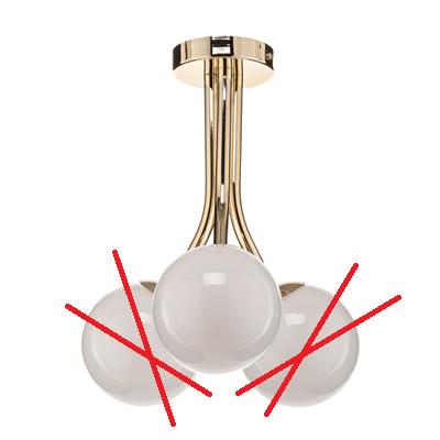 Deckenleuchte Selva mit drei Glaskugeln gold Deckenlampe Lampe SIEHE TEXT Deckenleuchte Selva mit drei Glaskugeln gold Deckenlampe Lampe SIEHE TEXT von no name