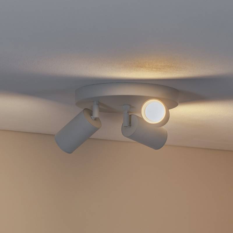 Deckenstrahler Sado Lampe Weiß Stahl Justierbar 3 Flammig Rund Lampe Spot Licht B-Ware von no name