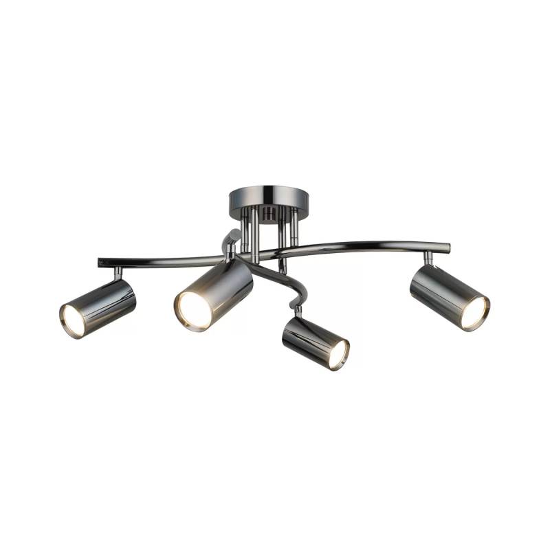 B-Ware Deckenstrahler Spotte Schwarz Chrom 4 Flammig Deckenleuchte Deckenlampe Gu10 B-Ware Deckenstrahler Spotte Schwarz Chrom 4 Flammig Deckenleuchte Deckenlampe Gu10 von no name