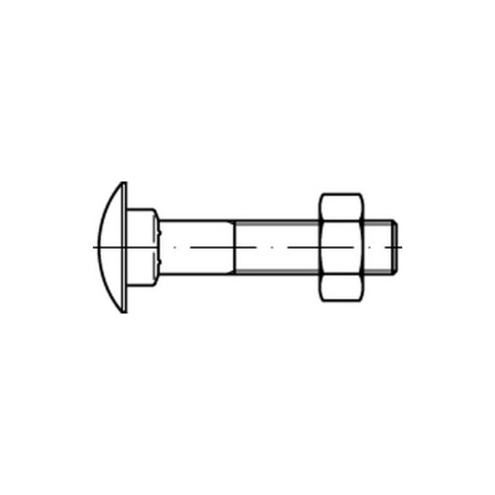 Din 603 Flachrundschraube Bolzen M12x140 Stahl Vierkantansatz Blank Mutter B-Ware Din 603 Flachrundschraube Bolzen M12x140 Stahl Vierkantansatz Blank Mutter B-Ware von no name