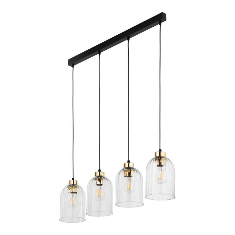 Glas-Hängeleuchte Satipo vierflammig transparent Deckenlampe Deckenleuchte Lampe von no name
