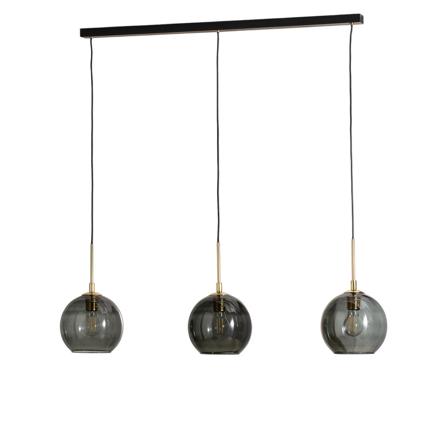 Hängelampe Dulce rauchgrau schwarz Glas 3-flammig Deckenlampe Deckenleuchte Spot Hängelampe Dulce rauchgrau schwarz Glas 3-flammig Deckenlampe Deckenleuchte Spot von no name