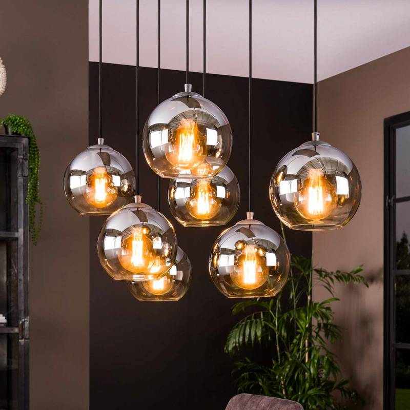 Hängeleuchte Allessandra Hängelampe Deckenlampe Lampe Glasschirme Siebenflammig B-Ware von no name