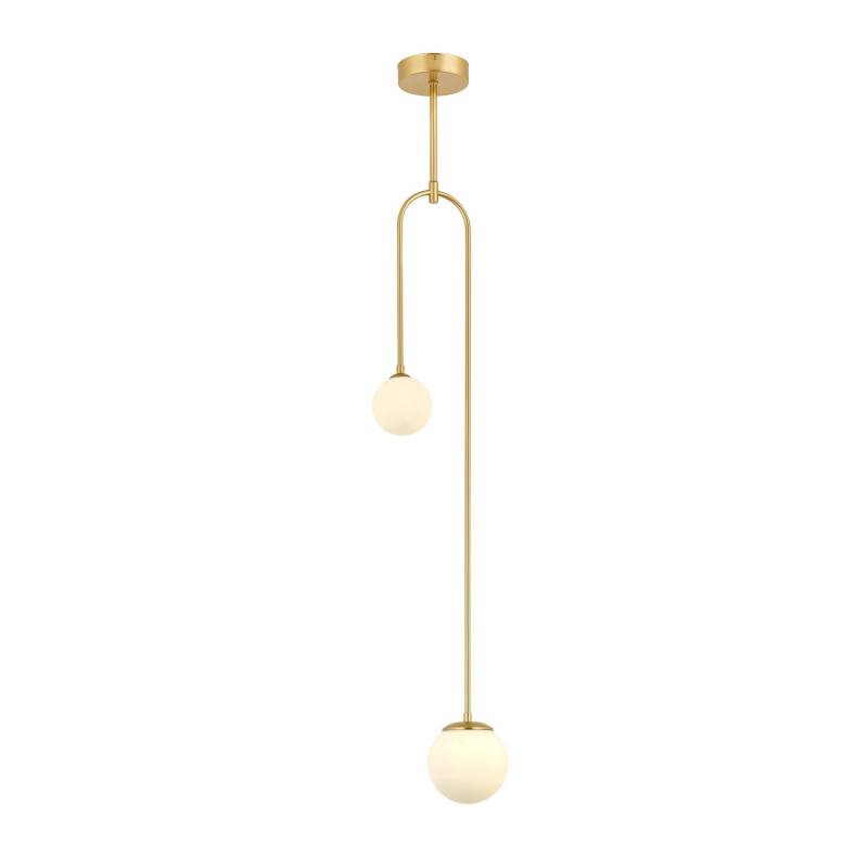Hängeleuchte Av 1897 2 Bsa 2 Glaskugeln Gold Hängelampe Pendelleuchte Lampe G9403 B-Ware von no name