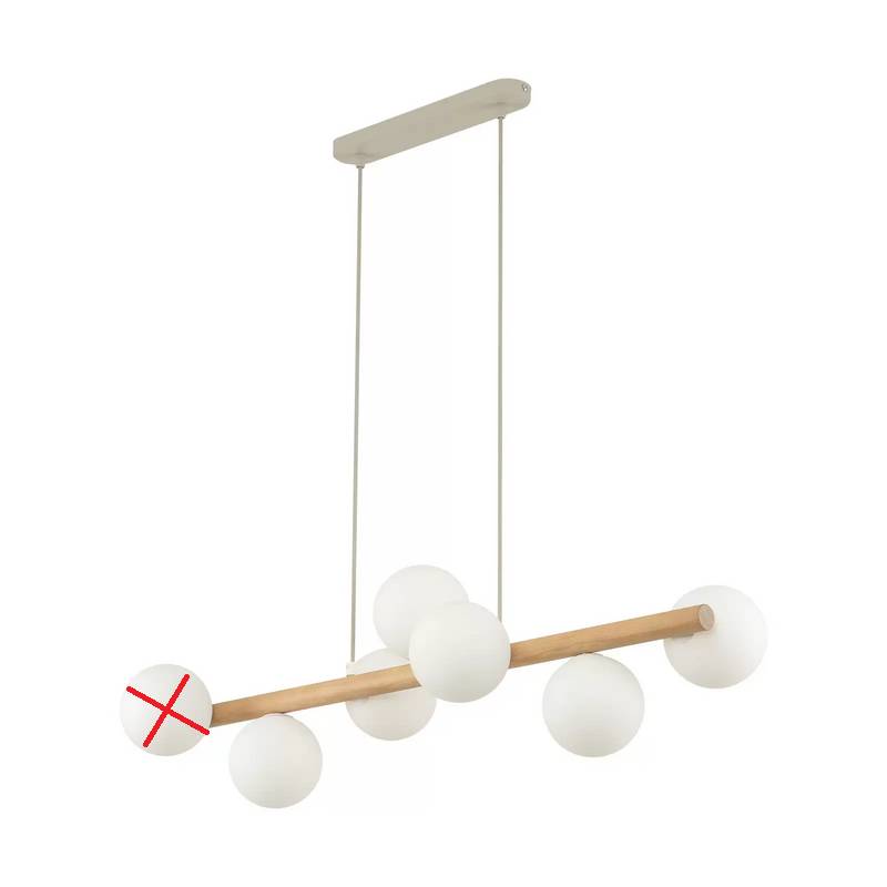 Hängeleuchte Estera Opal Holz Deckenlampe Deckenleuchte Lampe Siehe Siehe Text/F B-Ware von no name