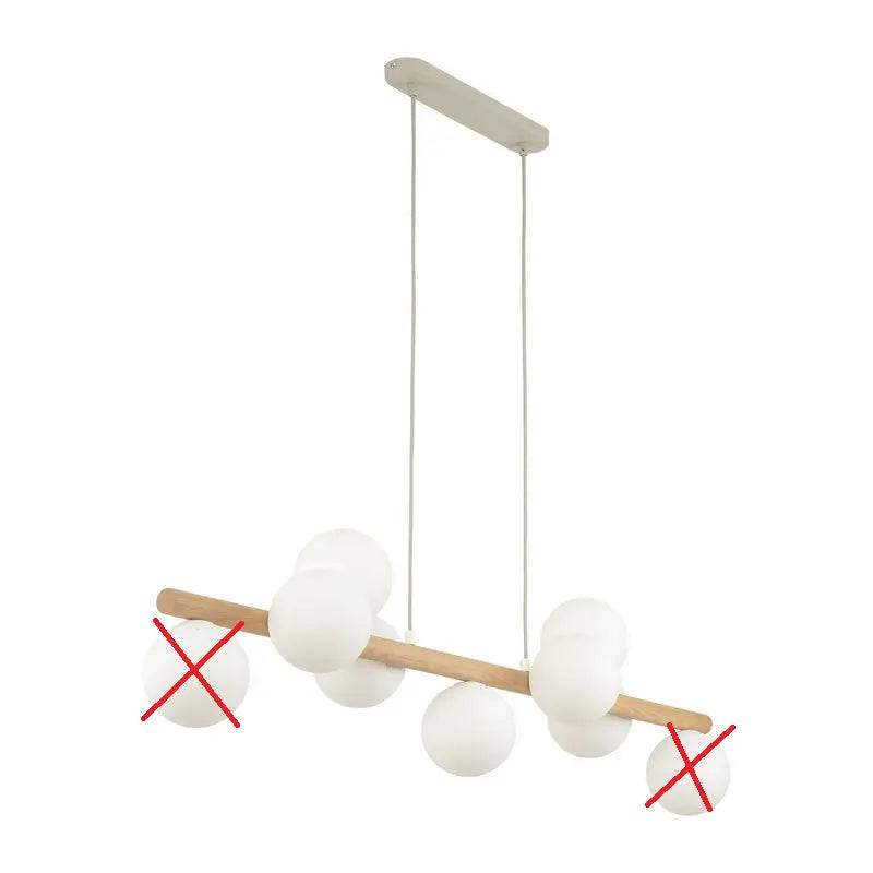 B-Ware Hängeleuchte Estera Opalglas Holz 9 Flg Hängelampe Lampe Siehe Text/Foto von no name