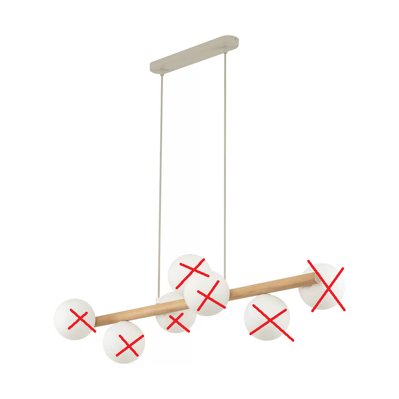 Hängeleuchte Estera Opalglas Holz Siebenflammig Deckenlampe Siehe Text/Foto B-Ware Hängeleuchte Estera Opalglas Holz Siebenflammig Deckenlampe Siehe Text/Foto B-Ware von no name