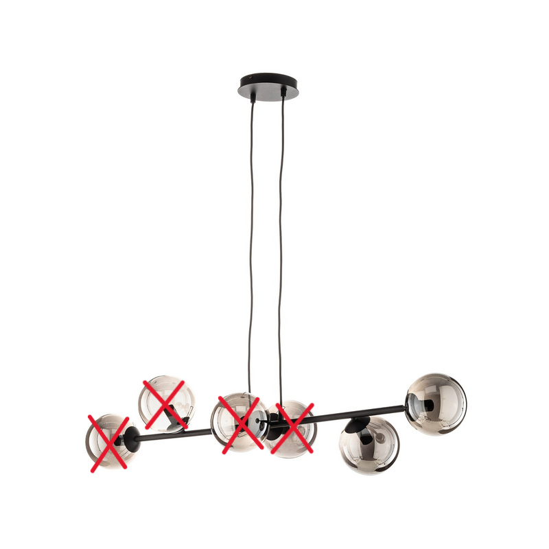 Hängeleuchte Glassy 6 Flammig Schwarz Grafit Glas 110 Cm Deckenlampe Siehe Text B-Ware Hängeleuchte Glassy 6 Flammig Schwarz Grafit Glas 110 Cm Deckenlampe Siehe Text B-Ware von no name