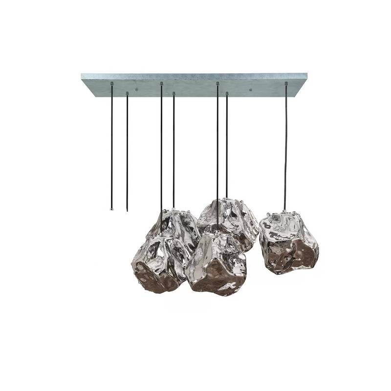Hängeleuchte Guldenthal Glasschirme siebenflammig Pendelleuchte SIEHE TEXT/FOTO von no name