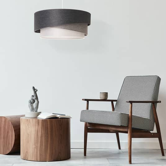 Hängeleuchte Kobo Hängelampe Lampe Leuchte Deckenlampe Deckenleuchte Stoffschirm B-Ware von no name